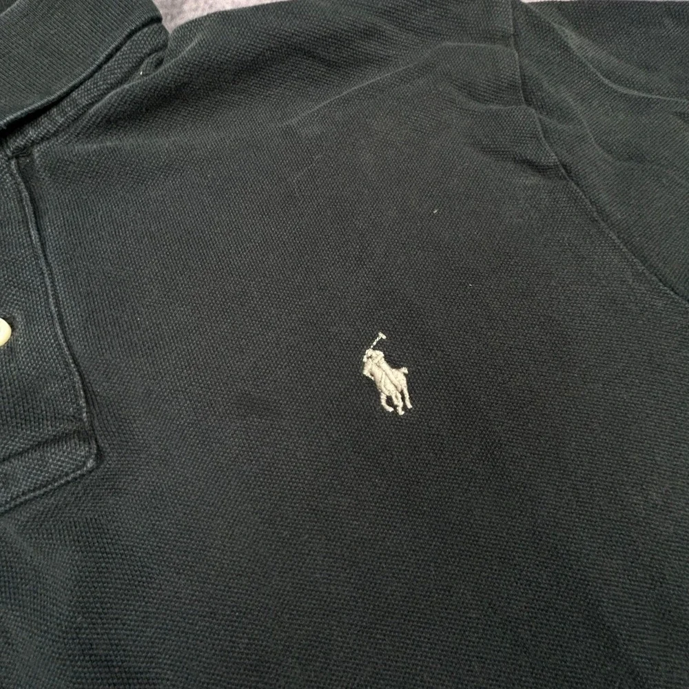 Polo‎ Ralph Lauren Mens Custom Slim Fit Polo Shirt Black Large Short Sleeve 0818
